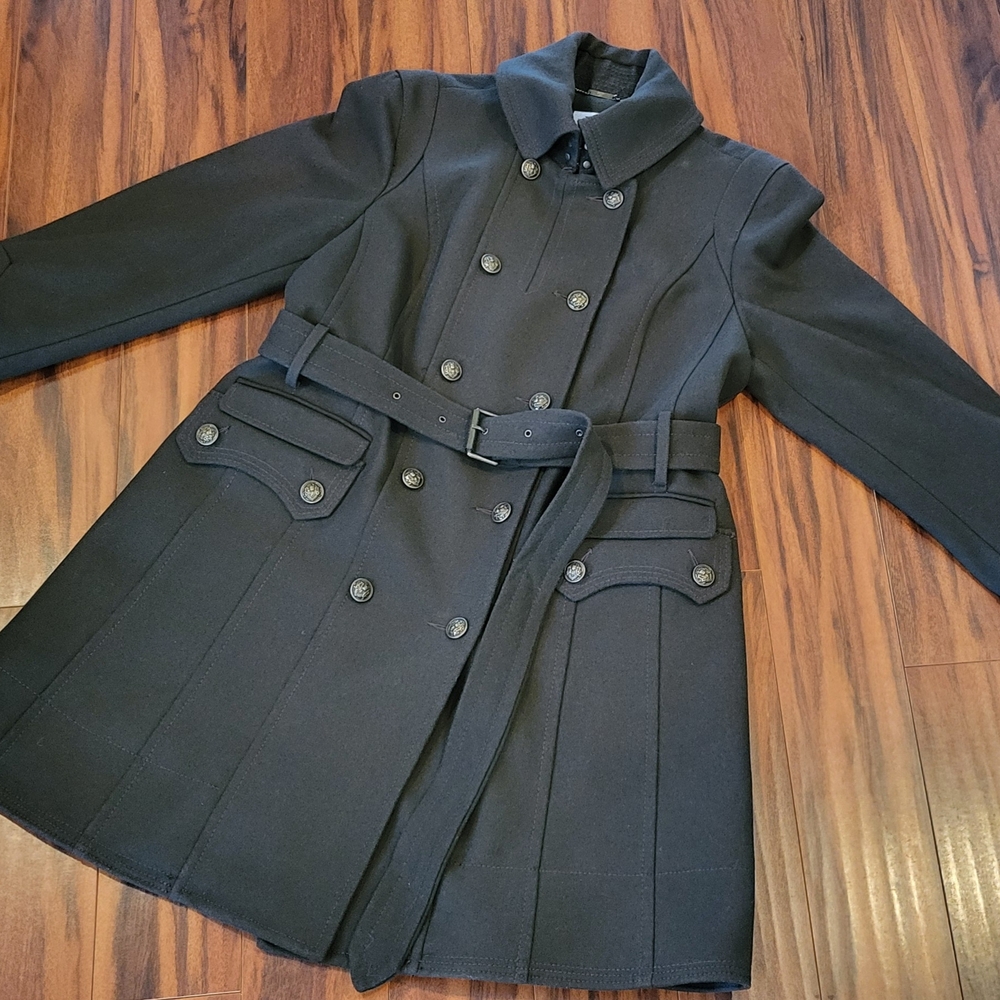 Heavy Winter Trench Coat XL Worthington Wool Blend Military Green Winter Jacket
